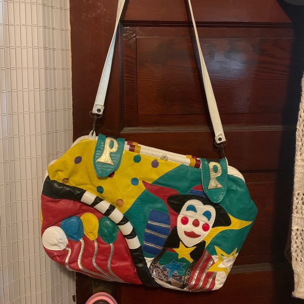 Leather Clown Purse